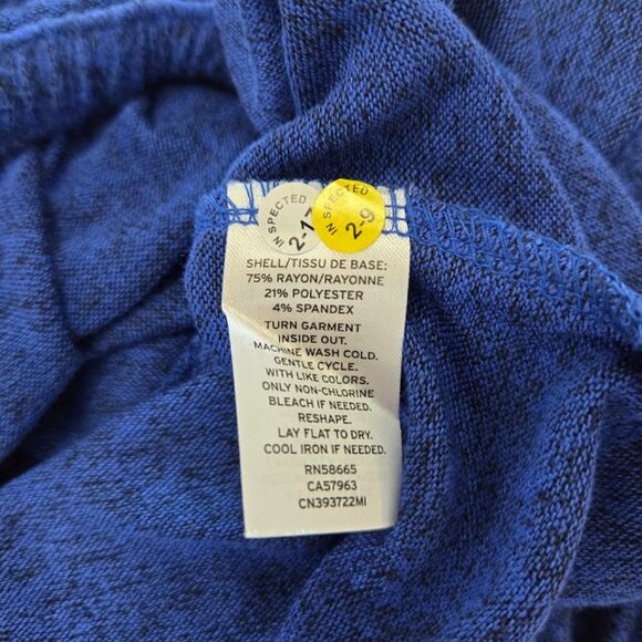 CASLON Blue Long Sleeve Peplum Top Size XS – Soft Knit Adjustable Waist blouse - Picture 13 of 13